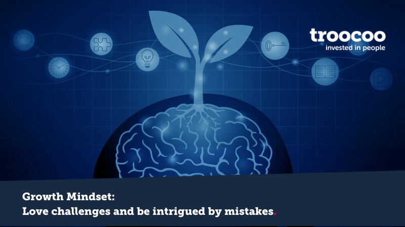 Growth Mindset: Love challenges and be intrigued by mistakes.